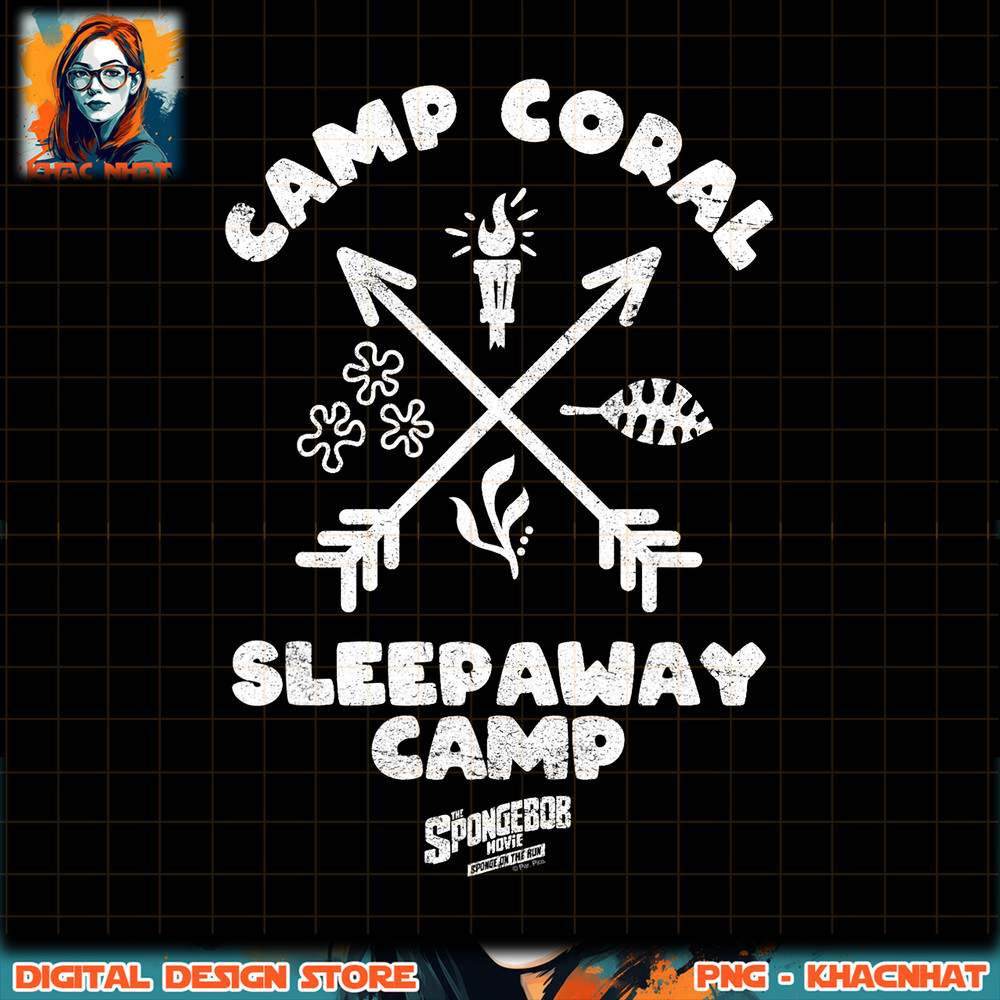 Sponge On The Run Camp Coral Sleepaway Camp Logo png, digital download, instant .jpg