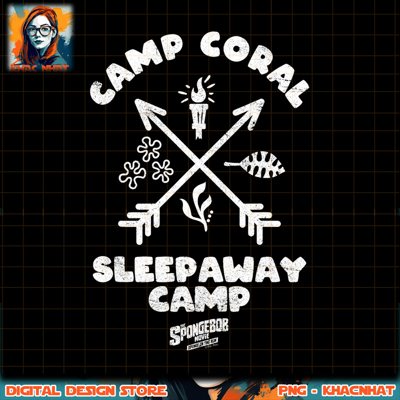 Sponge On The Run Camp Coral Sleepaway Camp Logo png, digital download, instant .jpg