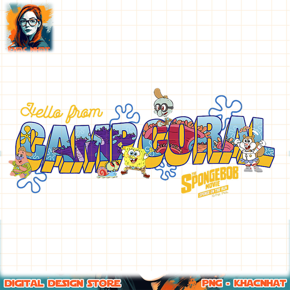 Sponge On The Run Hello From Camp Coral png, digital download, instant .jpg