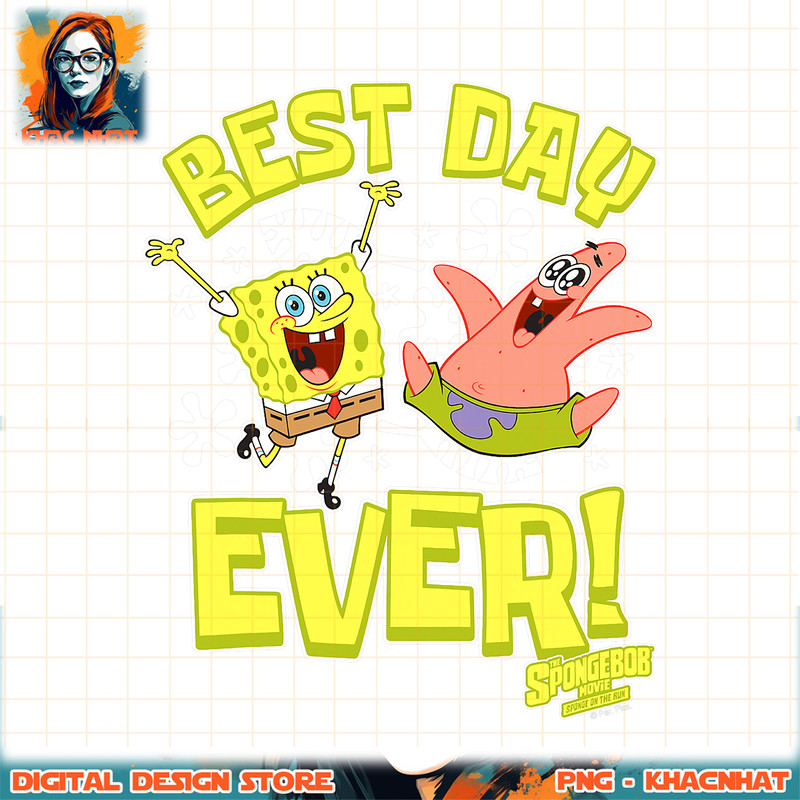 Sponge On The Run Patrick _ SpongeBob Best Day Ever png, digital download, instant .jpg