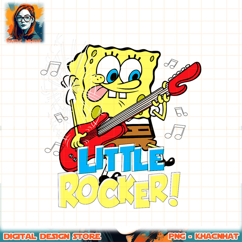 Spongebob Little Rocker! png, digital download, instant .jpg