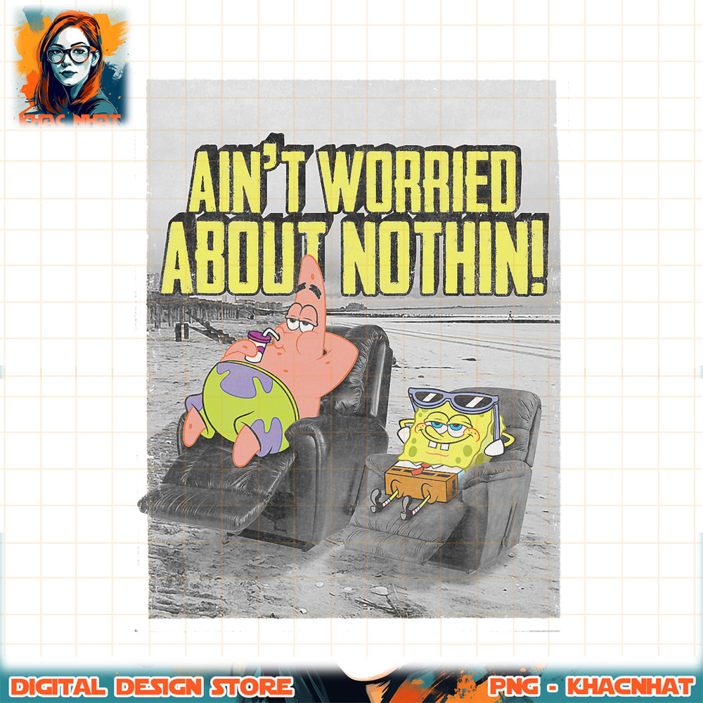 Spongebob SquarePants _ Patrick Ain_t Worried png, digital download, instant .jpg