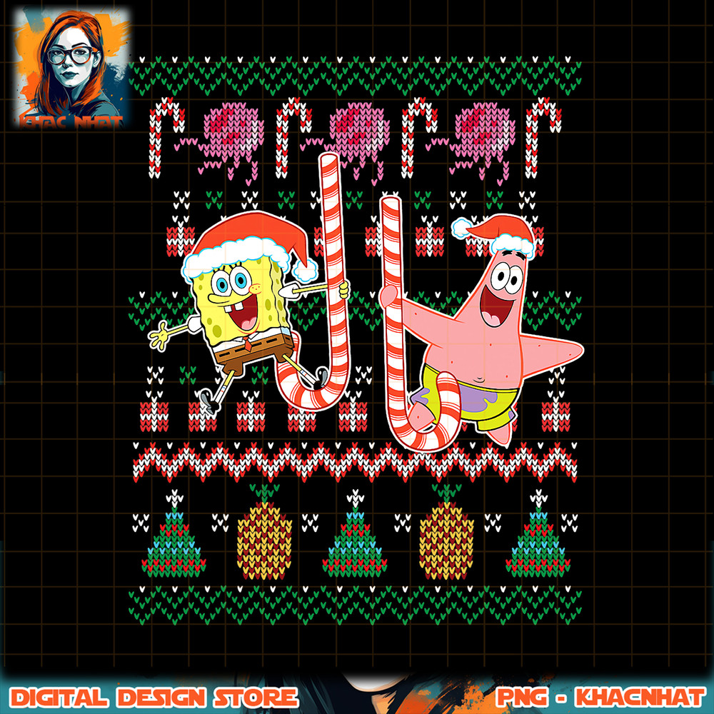 Spongebob SquarePants _ Patrick Holiday Sweater png, digital download, instant .jpg