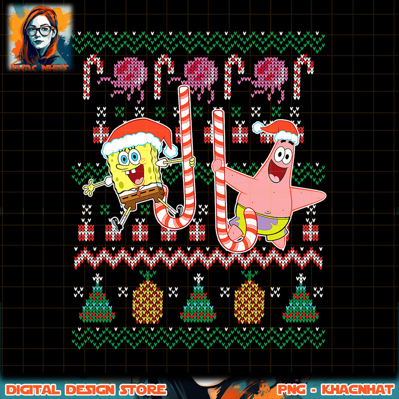 Spongebob SquarePants _ Patrick Holiday Sweater png, digital download, instant .jpg