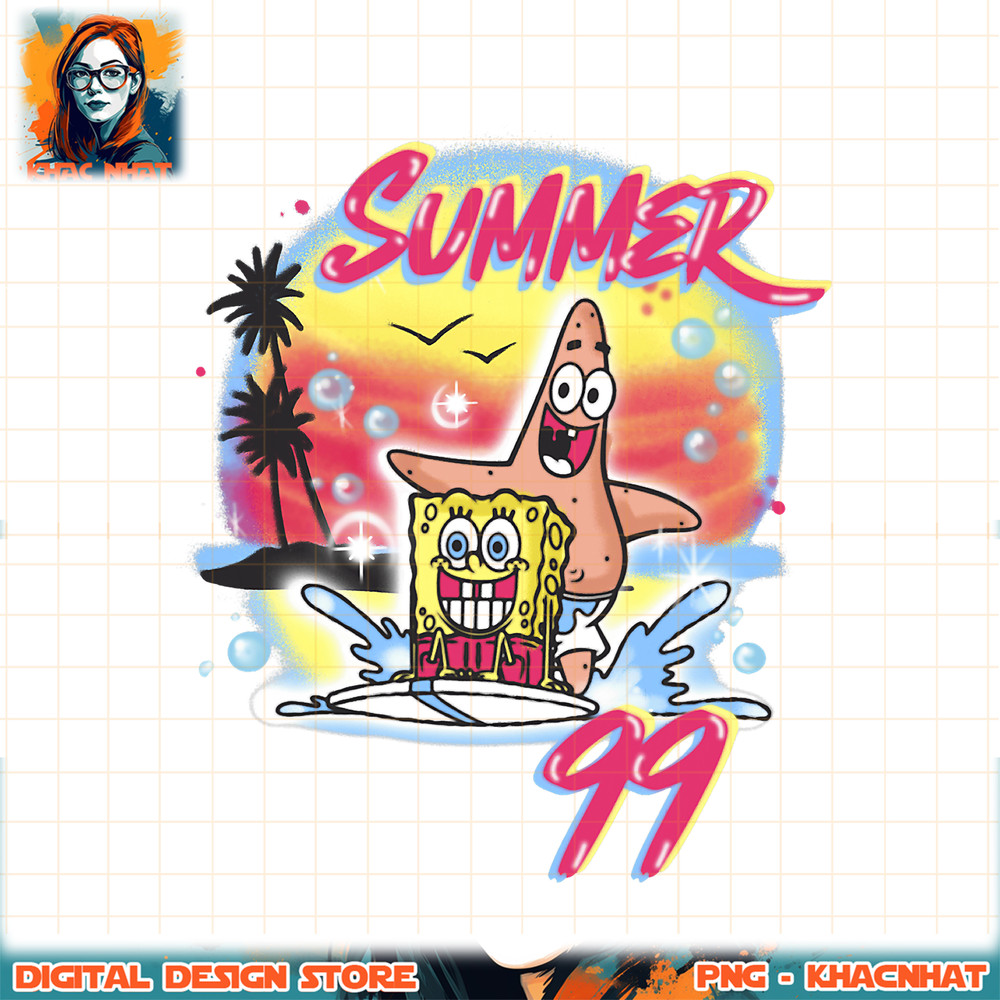 SpongeBob SquarePants _ Patrick Summer _99 Airbrush png, digital download, instant .jpg