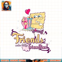 spongebob squarepants and gary, best friends valentine_s day png, digital download, instant