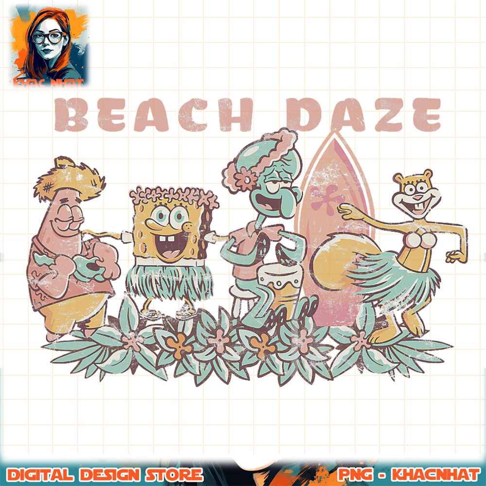 SpongeBob SquarePants Beach Daze Group Shot png, digital download, instant .jpg