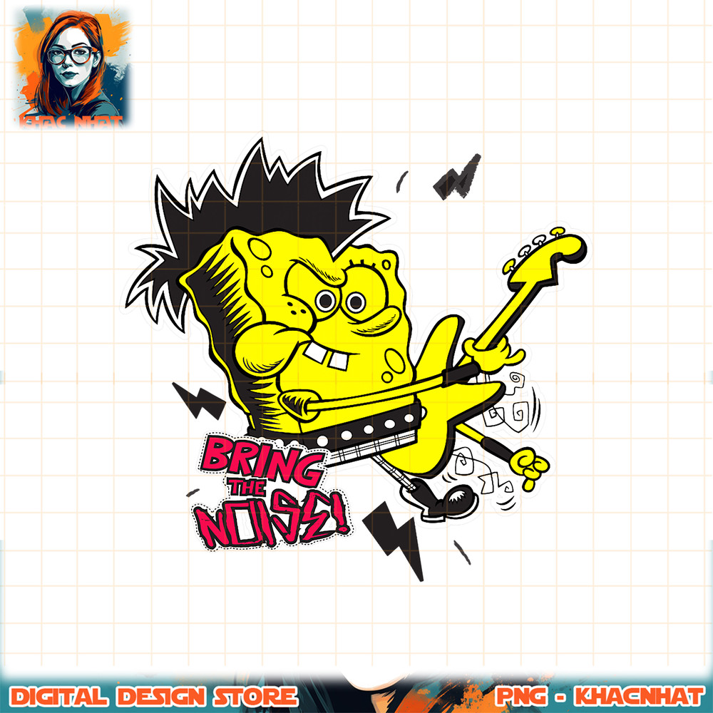 Spongebob SquarePants Bring The Music Rocker png, digital download, instant .jpg