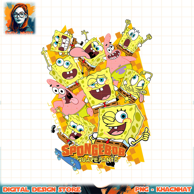 Spongebob Squarepants Collage With Patrick png, digital download, instant .jpg