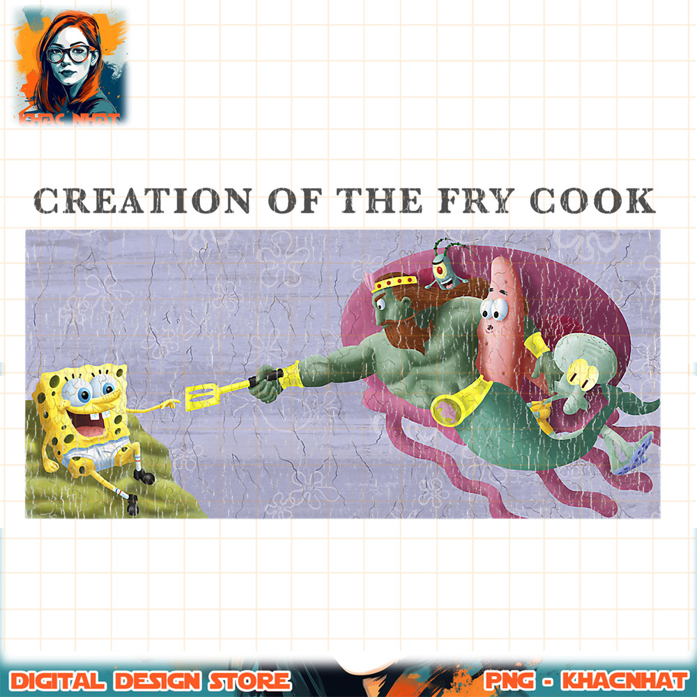 SpongeBob SquarePants Creation Of The Fry Cook png, digital download, instant .jpg