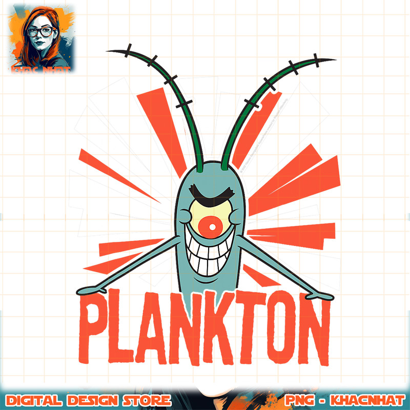 SpongeBob SquarePants Diabolical Plankton png, digital download, instant .jpg