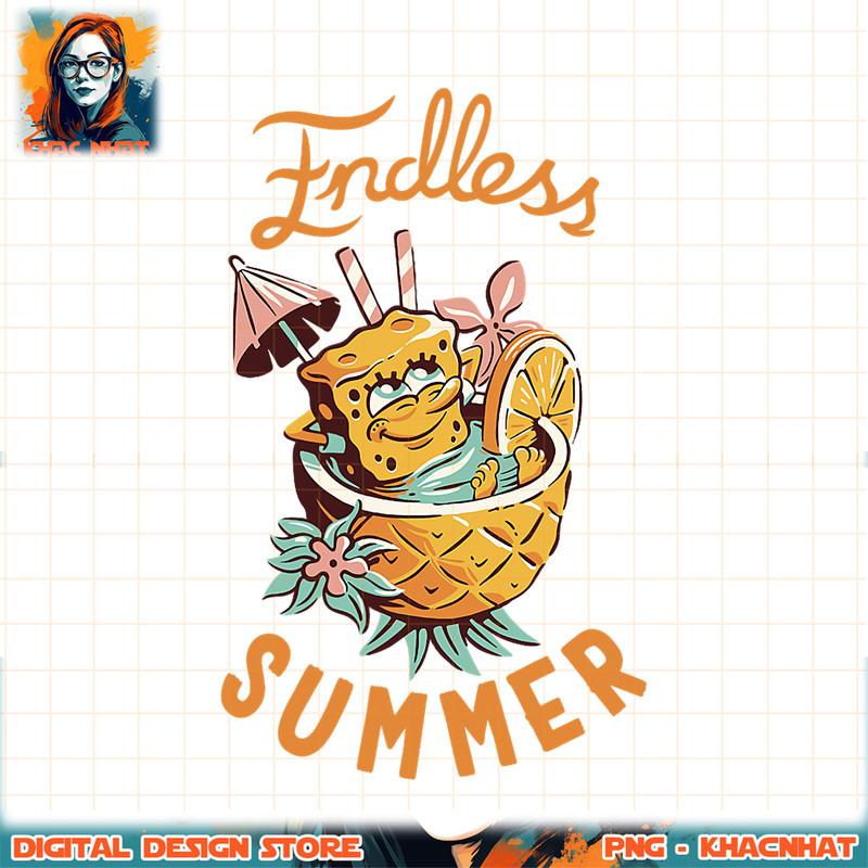 SpongeBob SquarePants Endless Summer Pineapple Drink png, digital download, instant .jpg