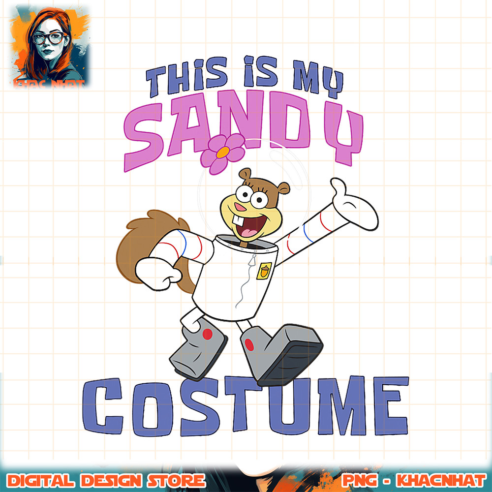 SpongeBob SquarePants Halloween This Is My Sandy Costume png, digital download, instant .jpg