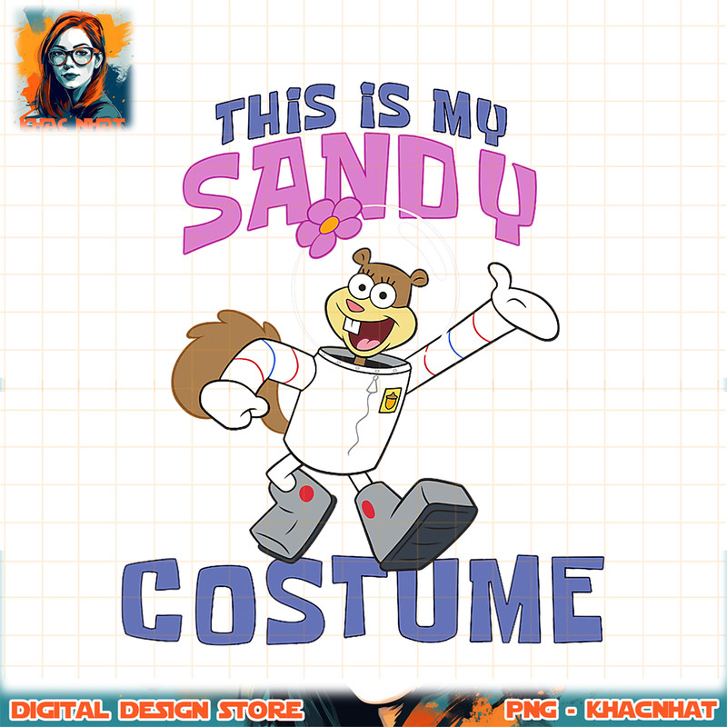 SpongeBob SquarePants Halloween This Is My Sandy Costume png, digital download, instant .jpg
