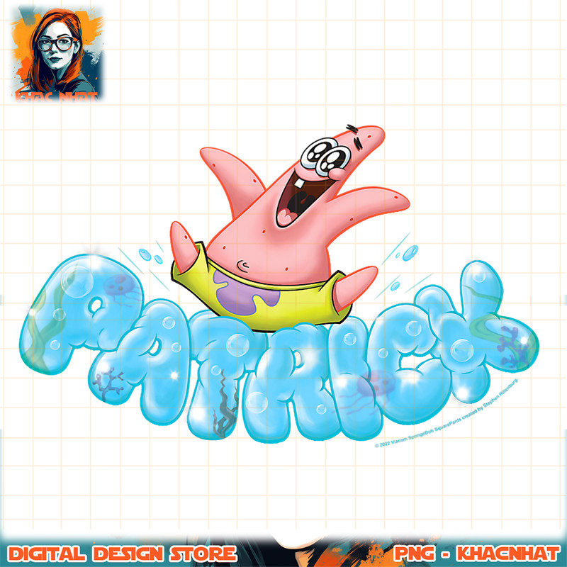 SpongeBob SquarePants Happy Go Lucky Patrick png, digital download, instant .jpg
