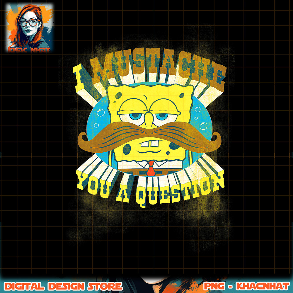 SpongeBob SquarePants I Mustache You A Question png, digital download, instant .jpg