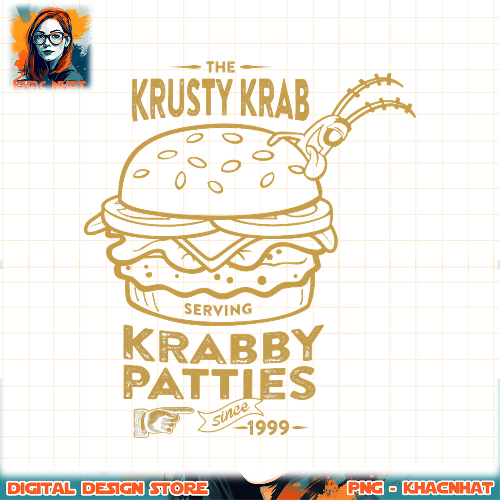 SpongeBob SquarePants Krusty Krab Krabby Patties Ad png, digital download, instant .jpg