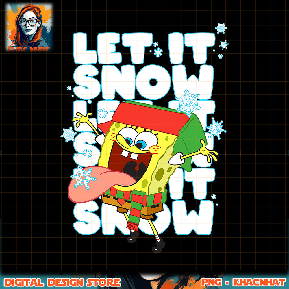 Spongebob Squarepants Let It Snow Let It Snow Let It Snow png, digital download, instant .jpg