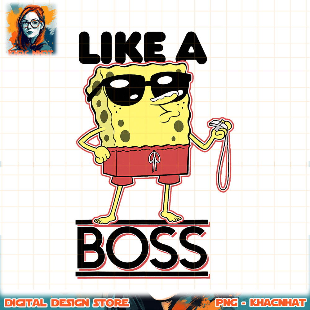 SpongeBob SquarePants Lifeguard Like A Boss png, digital download, instant .jpg