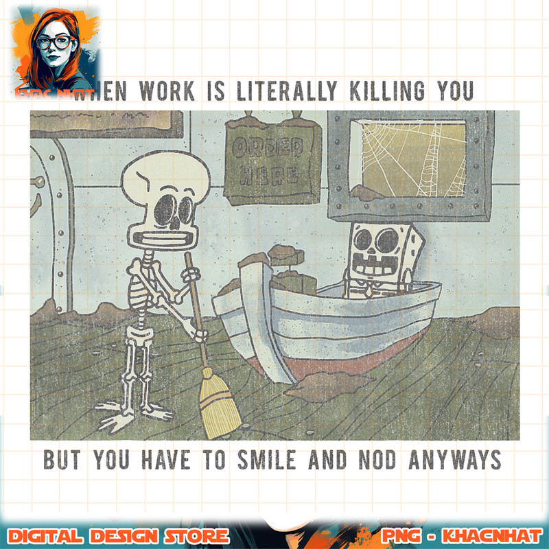 SpongeBob SquarePants Smile And Nod Text Meme png, digital download, instant .jpg