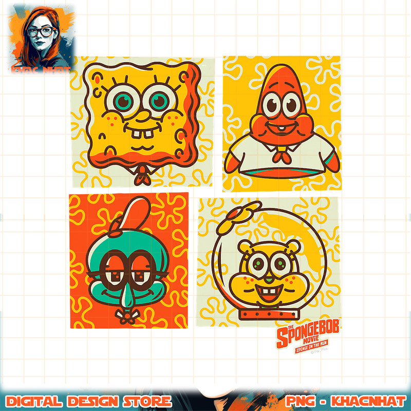 SpongeBob SquarePants Sponge On The Run Cute Box Up png, digital download, instant .jpg