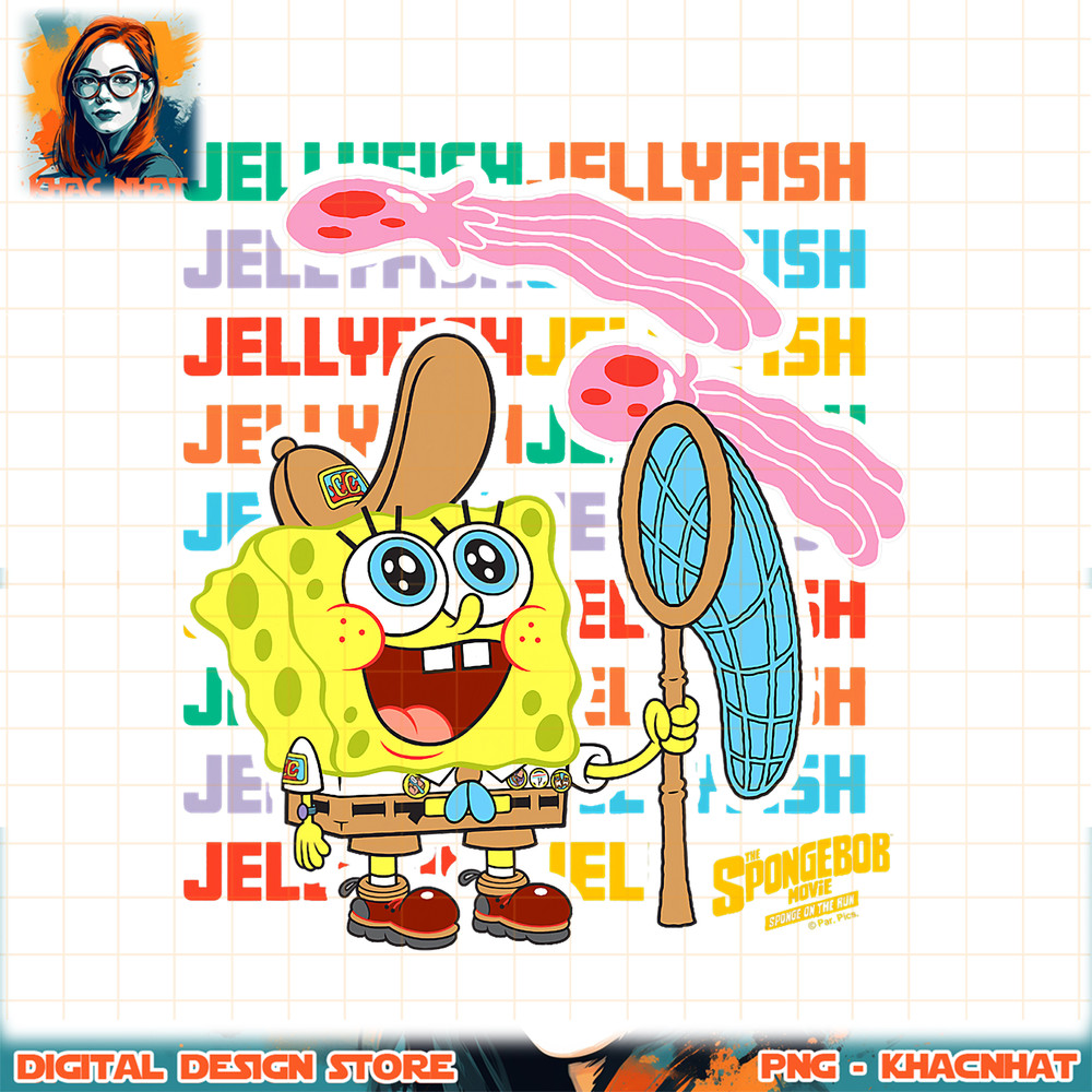 SpongeBob SquarePants Sponge On The Run Jellyfish Stack png, digital download, instant .jpg
