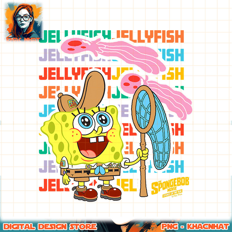 SpongeBob SquarePants Sponge On The Run Jellyfish Stack png, digital download, instant .jpg