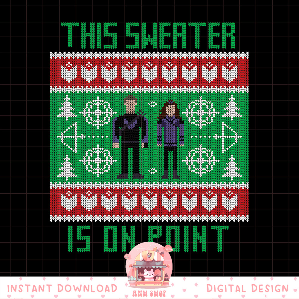 Marvel Hawkeye Clint Barton Kate Bishop Ugly Holiday Sweater png, digital download, instant.pngMarvel Hawkeye Clint Barton Kate Bishop Ugly Holiday Sweater png,