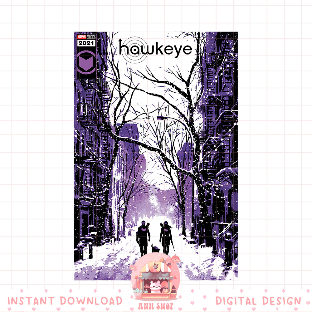 Marvel Hawkeye Disney Plus Group Shot Urban Winter Poster png, digital download, instant .jpg