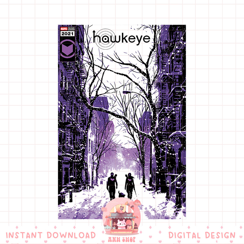 Marvel Hawkeye Disney Plus Group Shot Urban Winter Poster png, digital download, instant .jpg