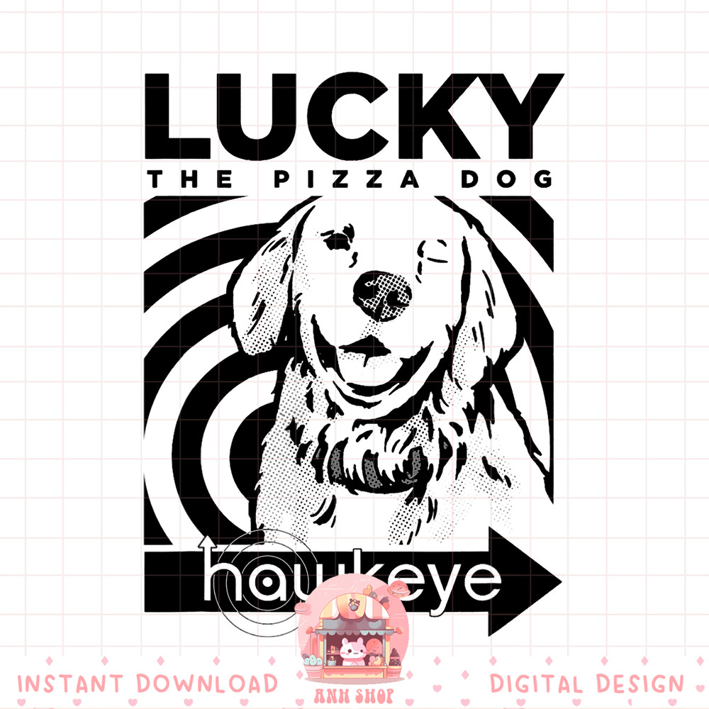 Marvel Hawkeye Disney Plus Lucky The Pizza Dog Target Logo png, digital download, instant .jpg