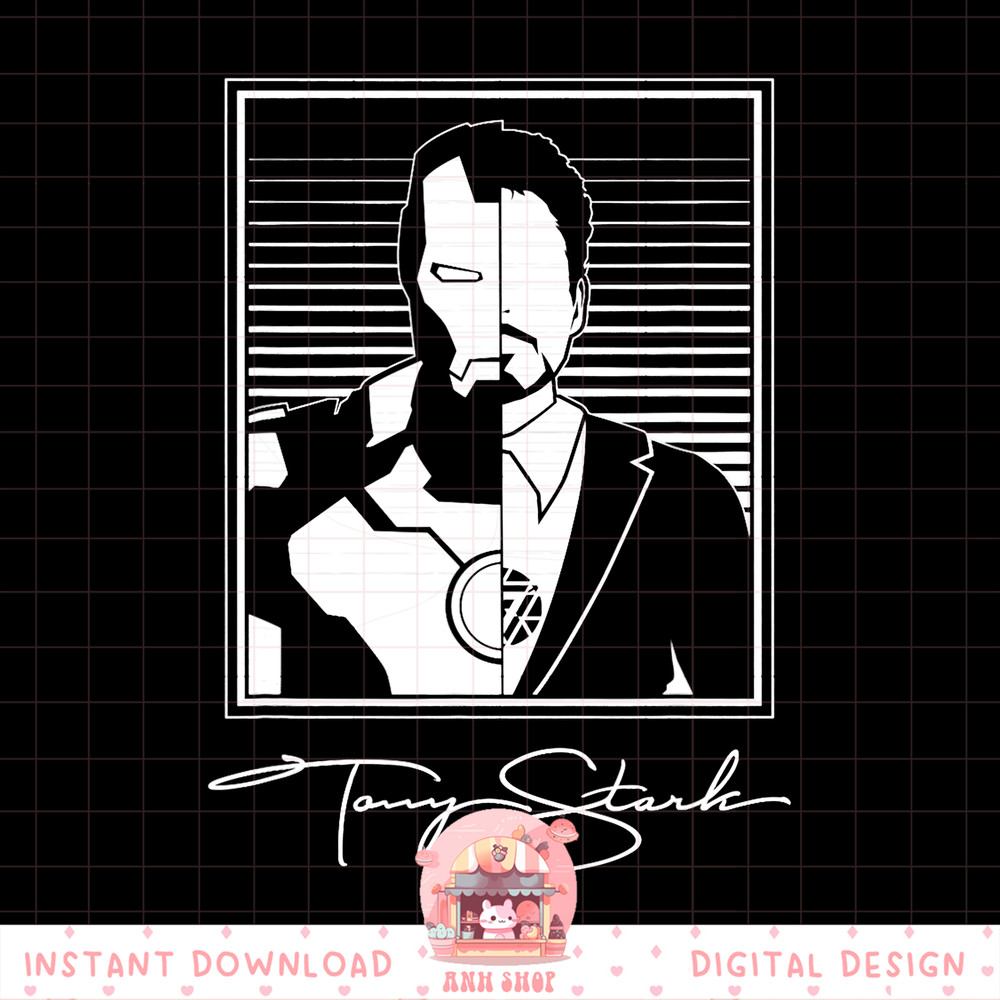 Marvel Iron Man Tony Stark Split Image png, digital download, instant .jpg