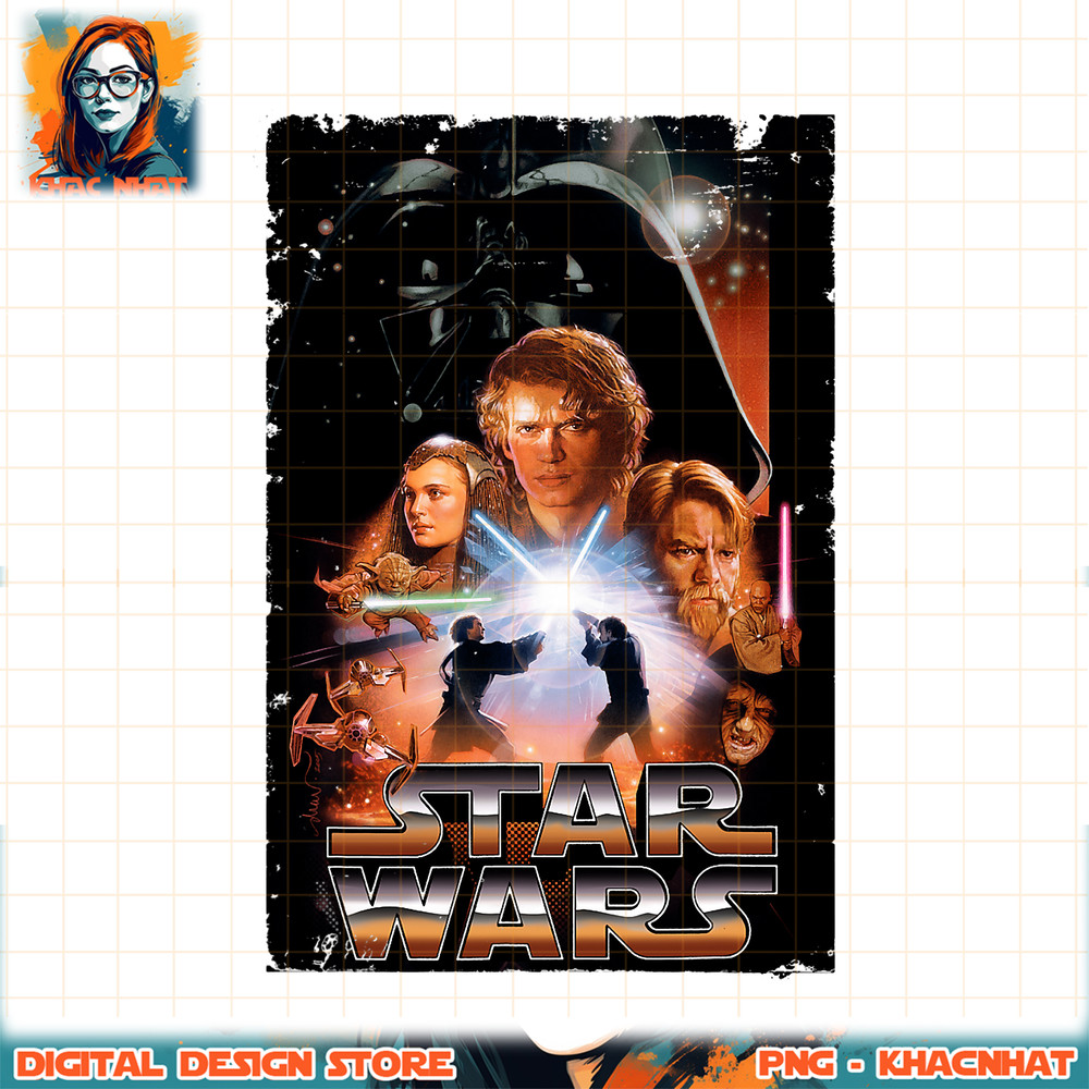 Star Wars Revenge Of The Sith Movie Poster Graphic png, digital download, instant png, digital download, instant .jpg
