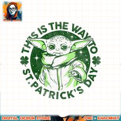 star wars st. patrick_s day grogu this is the way circle png, digital download, instant