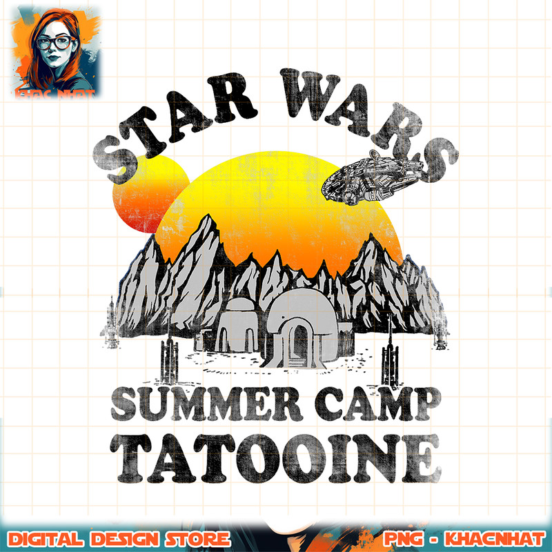 Star Wars Tatooine Summer Camp Igloo Sunrise Retro png, digital download, instant png, digital download, instant .jpg