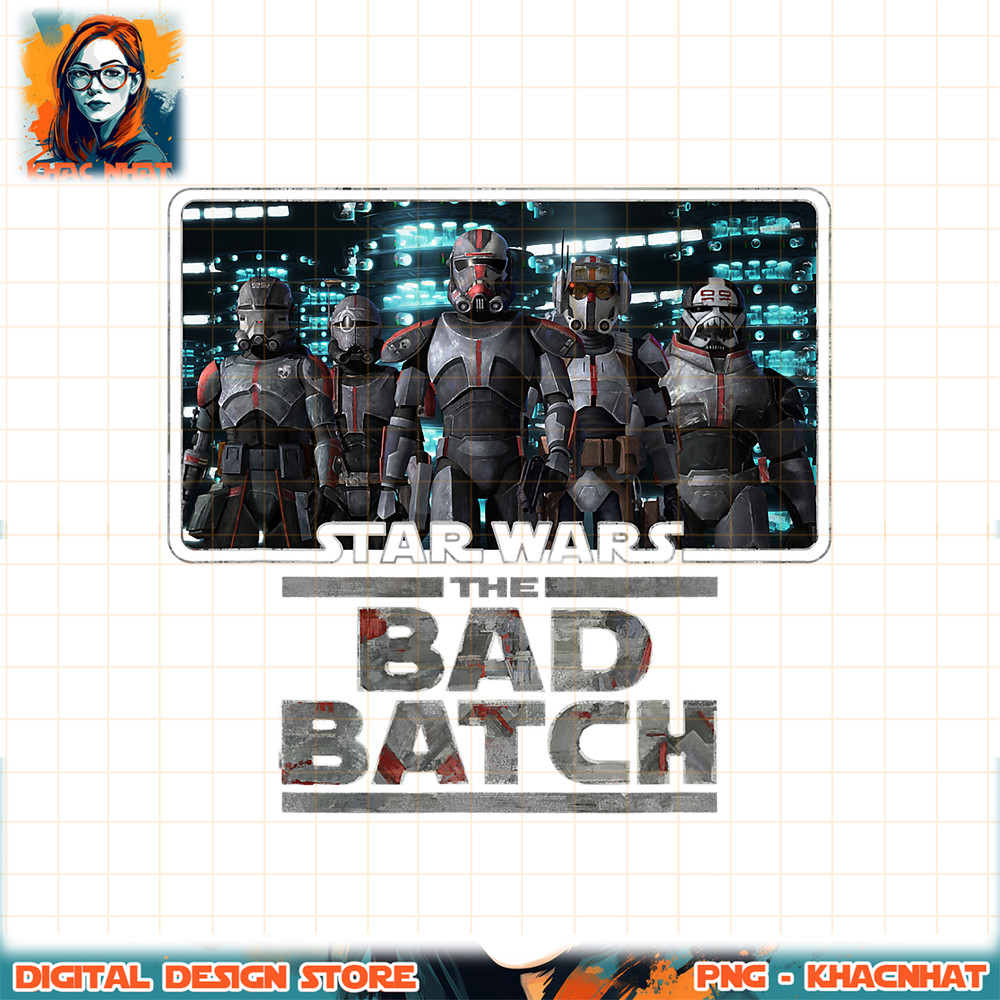 Star Wars The Bad Batch Bad Group Poster Shot Logo png, digital download, instant .jpg
