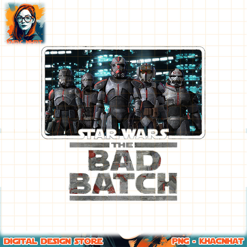 Star Wars The Bad Batch Bad Group Poster Shot Logo png, digital download, instant .jpg