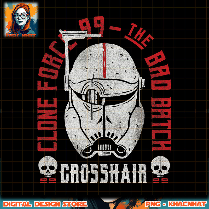 Star Wars The Bad Batch Clone Force 99 Crosshair Arch png, digital download, instant .jpg