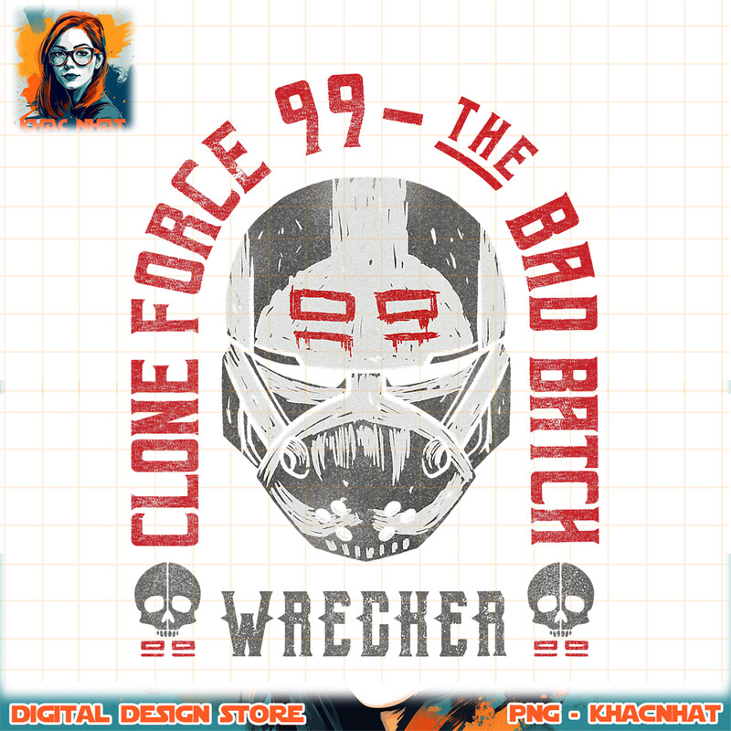 Star Wars The Bad Batch Clone Force 99 Wrecker Mask png, digital download, instant .jpg