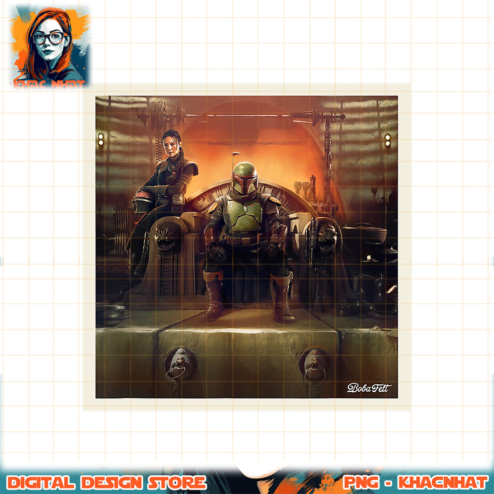 Star Wars The Book of Boba Fett and Fennec Shand Polaroid png, digital download, instant .jpg