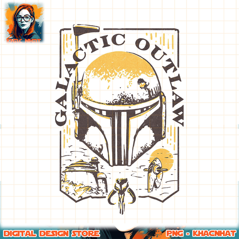 Star Wars The Book of Boba Fett Galactic Outlaw png, digital download, instant .jpg