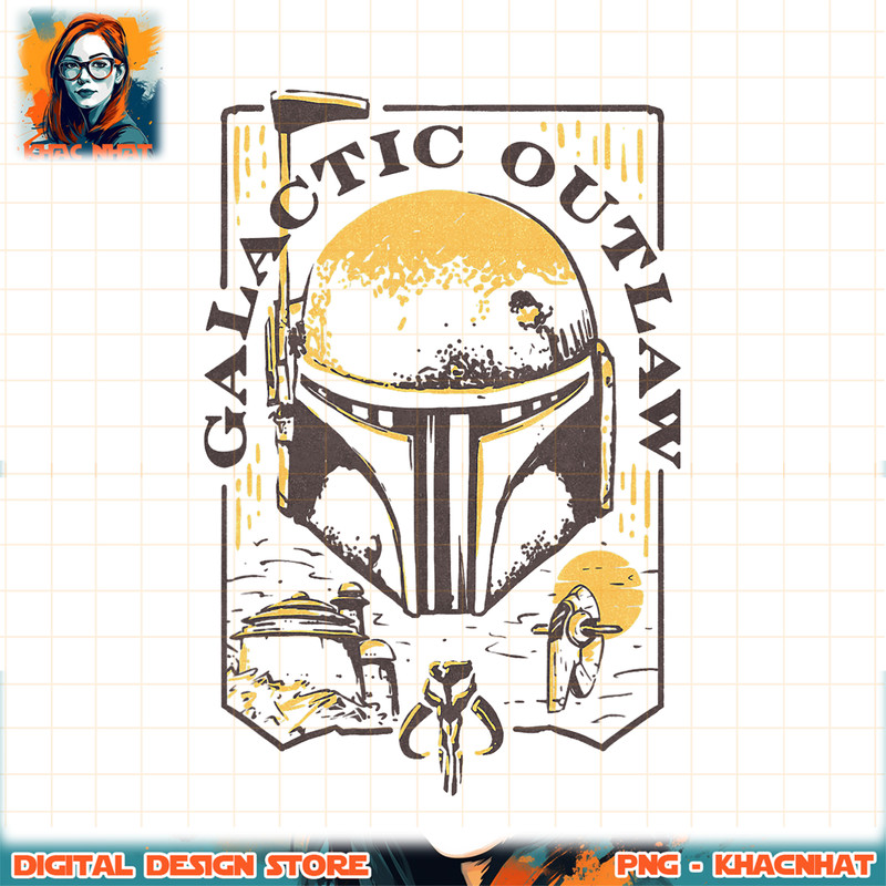 Star Wars The Book of Boba Fett Galactic Outlaw png, digital download, instant .jpg