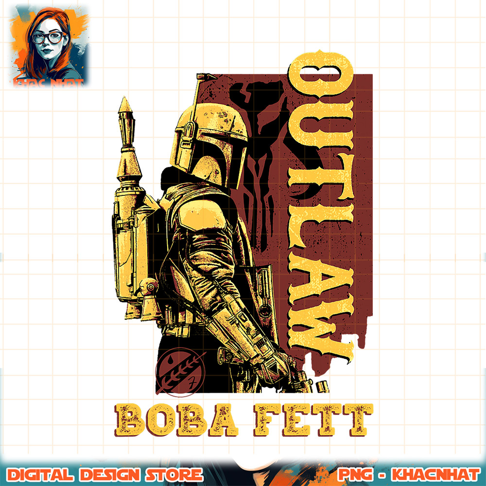 Star Wars The Book of Boba Fett Galactic Outlaw Poster png, digital download, instant .jpg