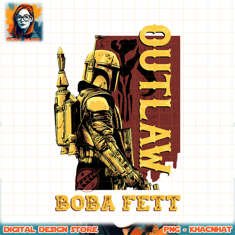 Star Wars The Book of Boba Fett Galactic Outlaw Poster png, digital download, instant .jpg