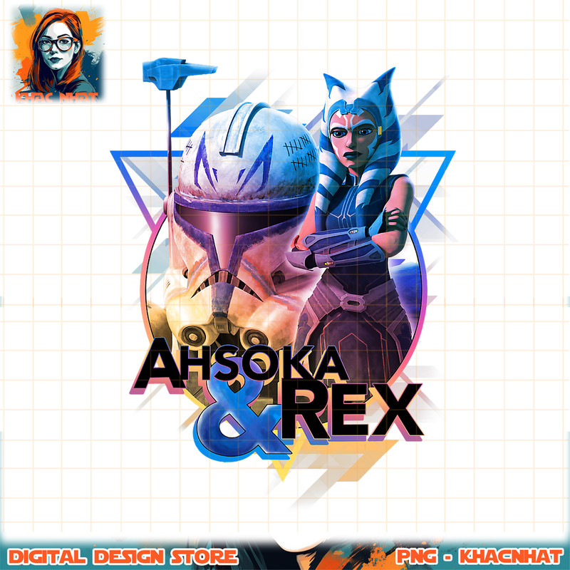 Star Wars The Clone Wars Ahsoka _ Rex Triangle Portrait png, digital download, instant .jpg