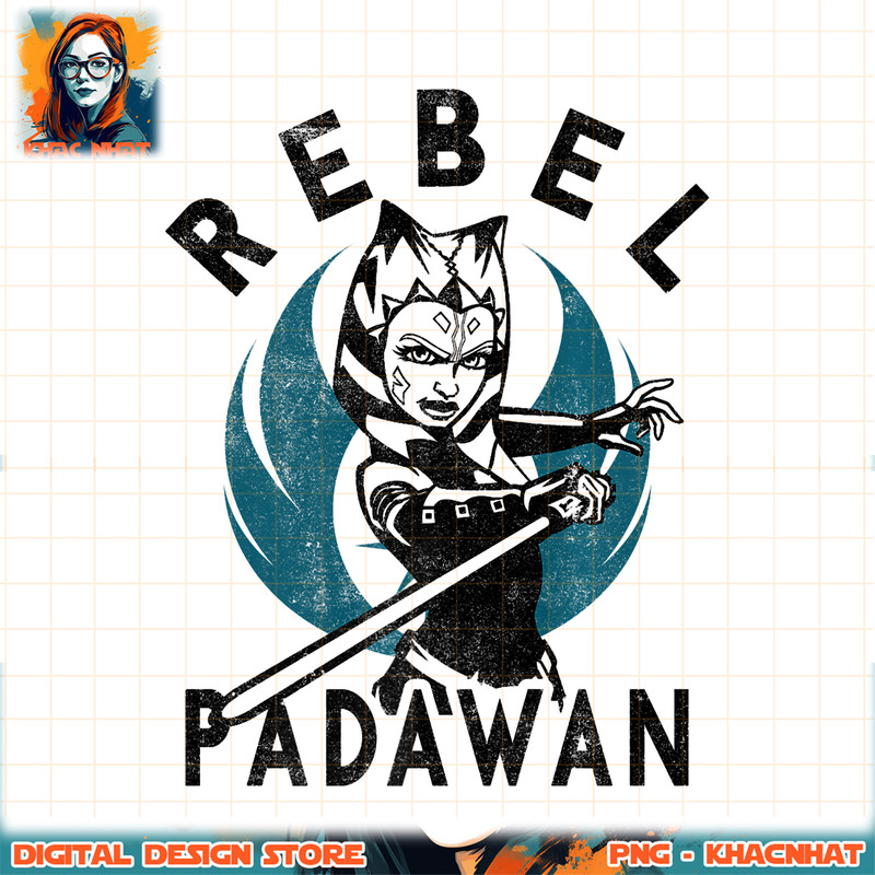 Star Wars The Clone Wars Ahsoka Rebel Padawan Premium png, digital download, instant .jpg