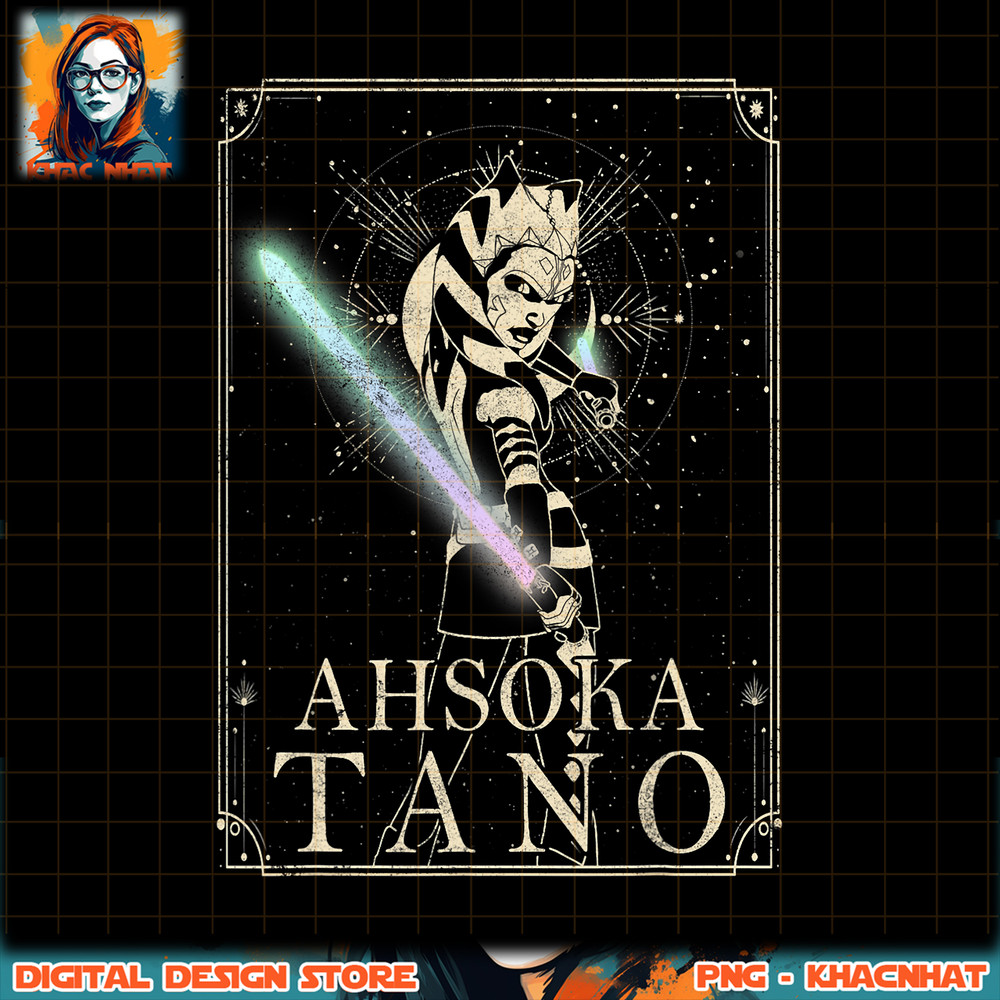 Star Wars The Clone Wars Ahsoka Tano Celestial Portrait png, digital download, instant .jpg
