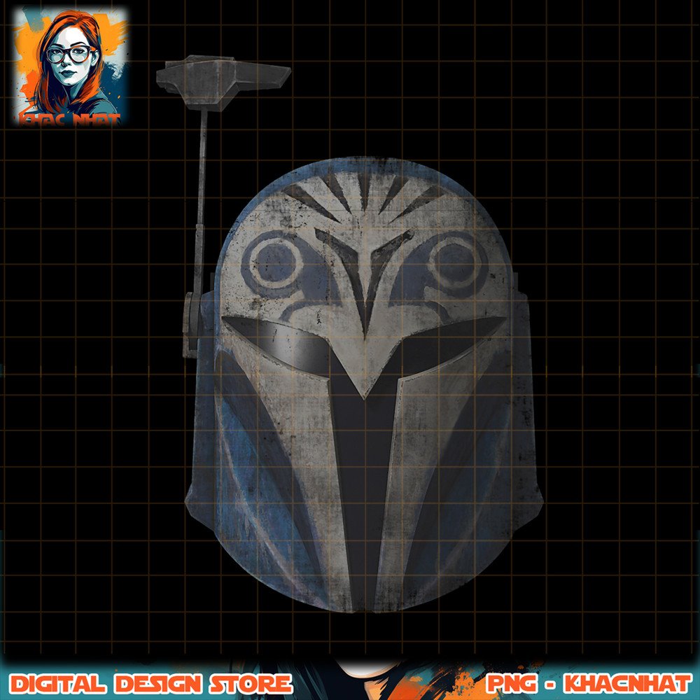 Star Wars The Clone Wars Bo-Katan Helmet Distressed png, digital download, instant .jpg