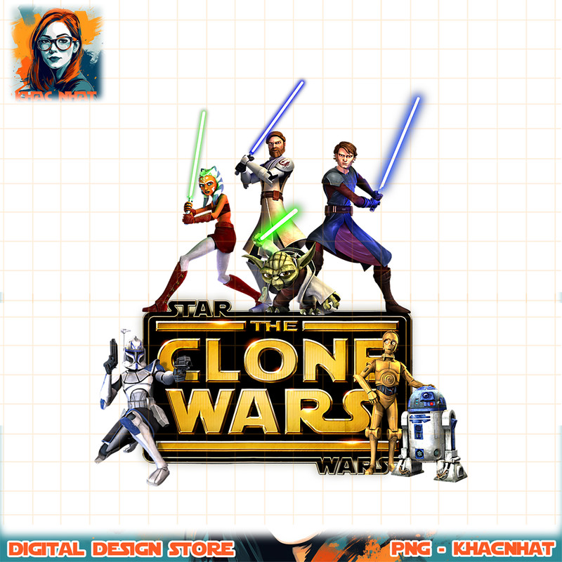 Star Wars The Clone Wars Jedi Warriors png, digital download, instant .jpg