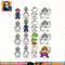 Super Mario Luigi Yoshi Wario Outlines Group Premium png, digital download, instant .jpg